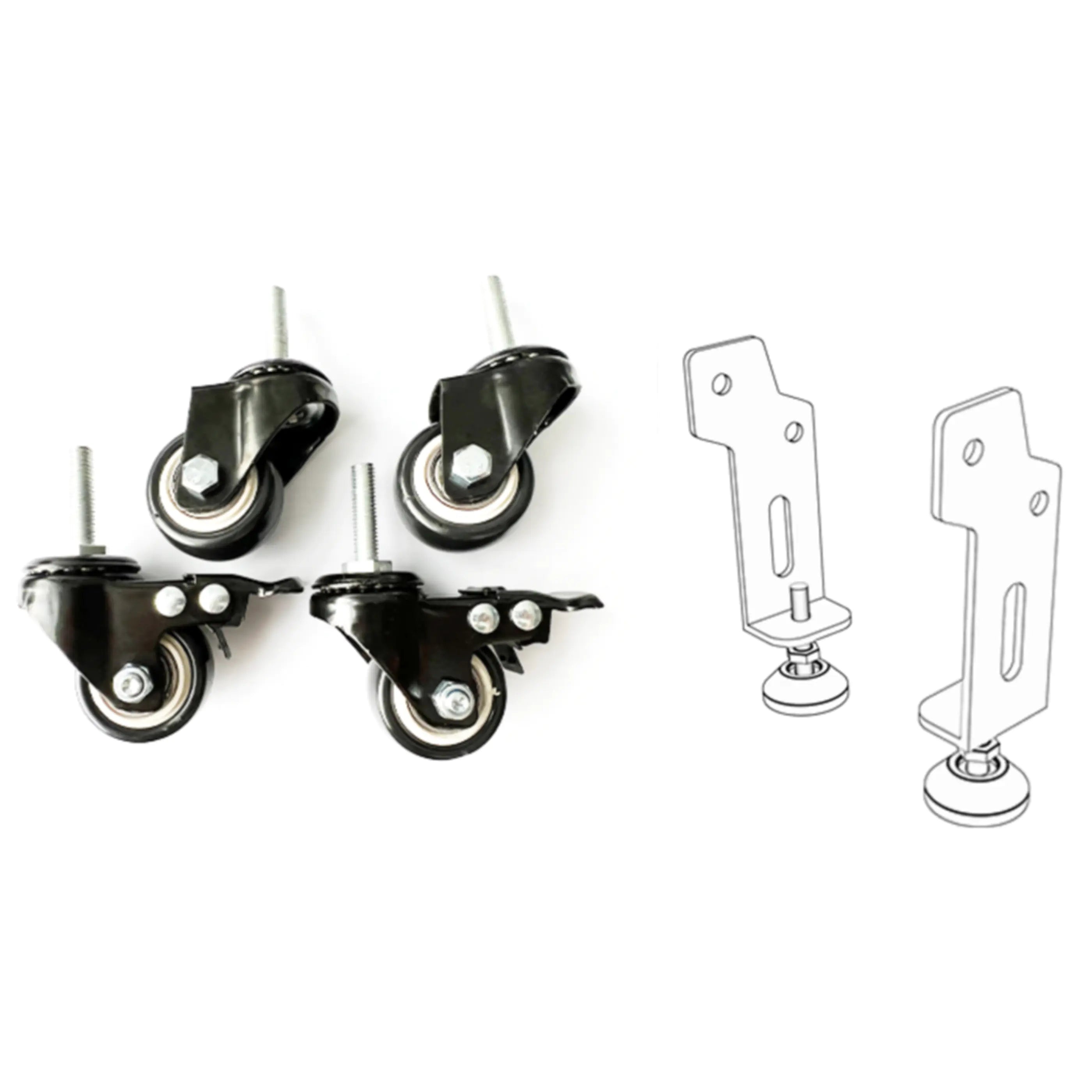 GT-Lite Customized Swivel Silent Casters + Support Legs