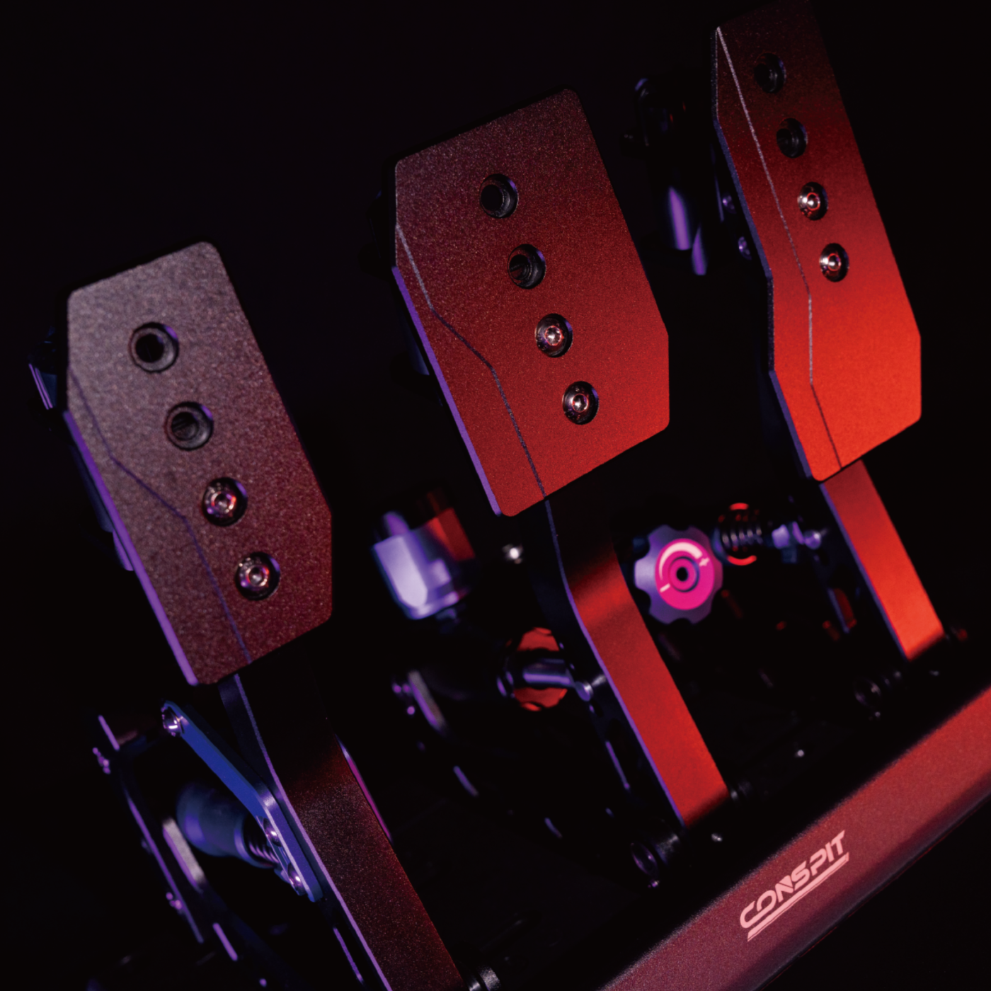 Conspit GT Lite 3 pedal set with hydraulic brake and rumble motors for sim racing